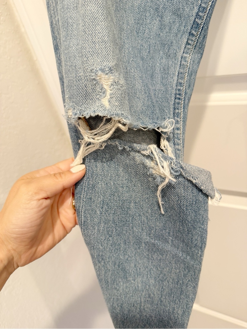 AGOLDE Jamie High Rise Classic Jeans Distressed Dakota Wash size 24 - Picture 6 of 9